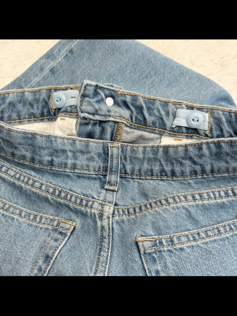 GAP Kids Wide Leg Butterfly Jeans 10 Girls Cotton Natural Fibers 90s